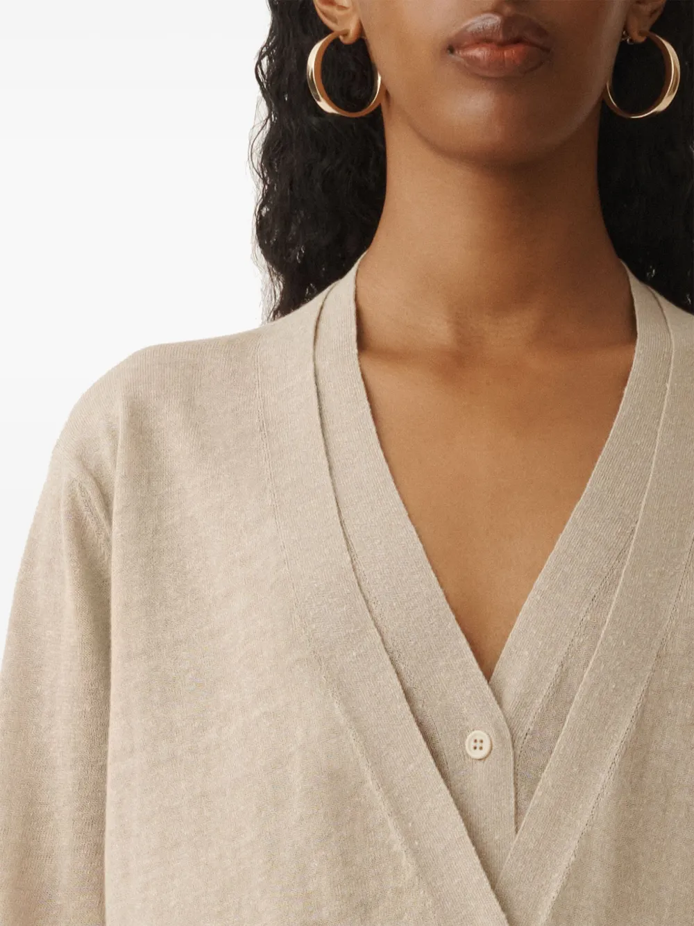Fabiana Filippi Vest met V-hals Beige