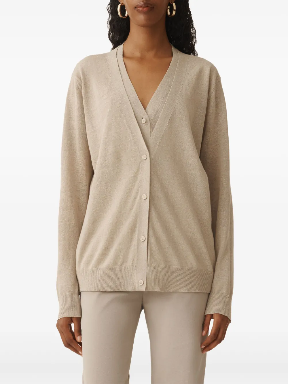 Fabiana Filippi Vest met V-hals Beige