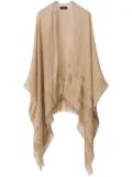 Fabiana Filippi open-front cape - Brown