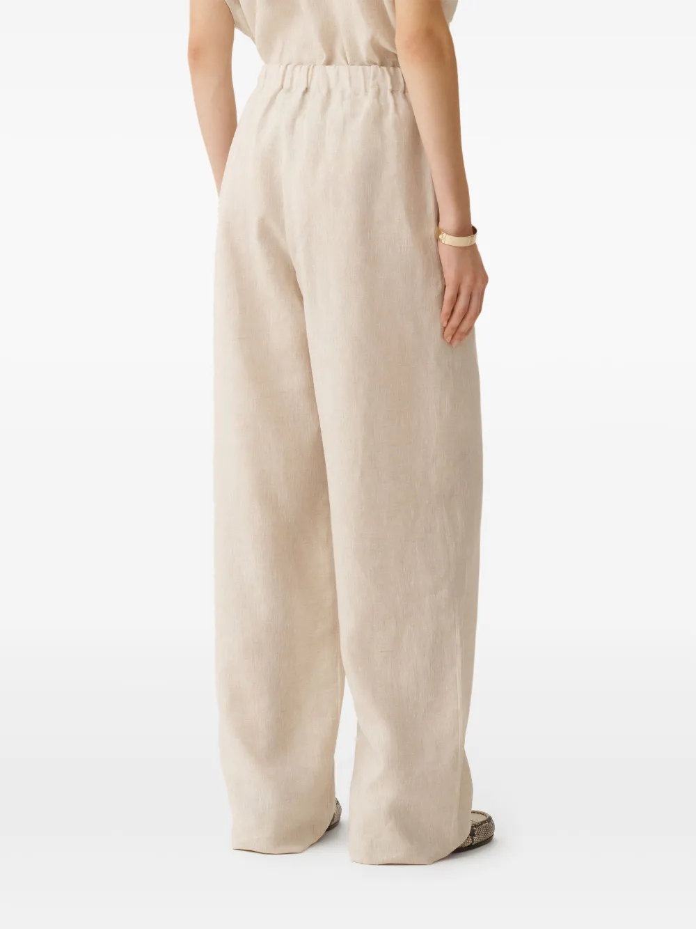 Fabiana Filippi Broek met elastische tailleband Beige