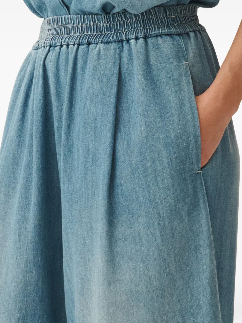 Fabiana Filippi Denim palazzo broek Blauw