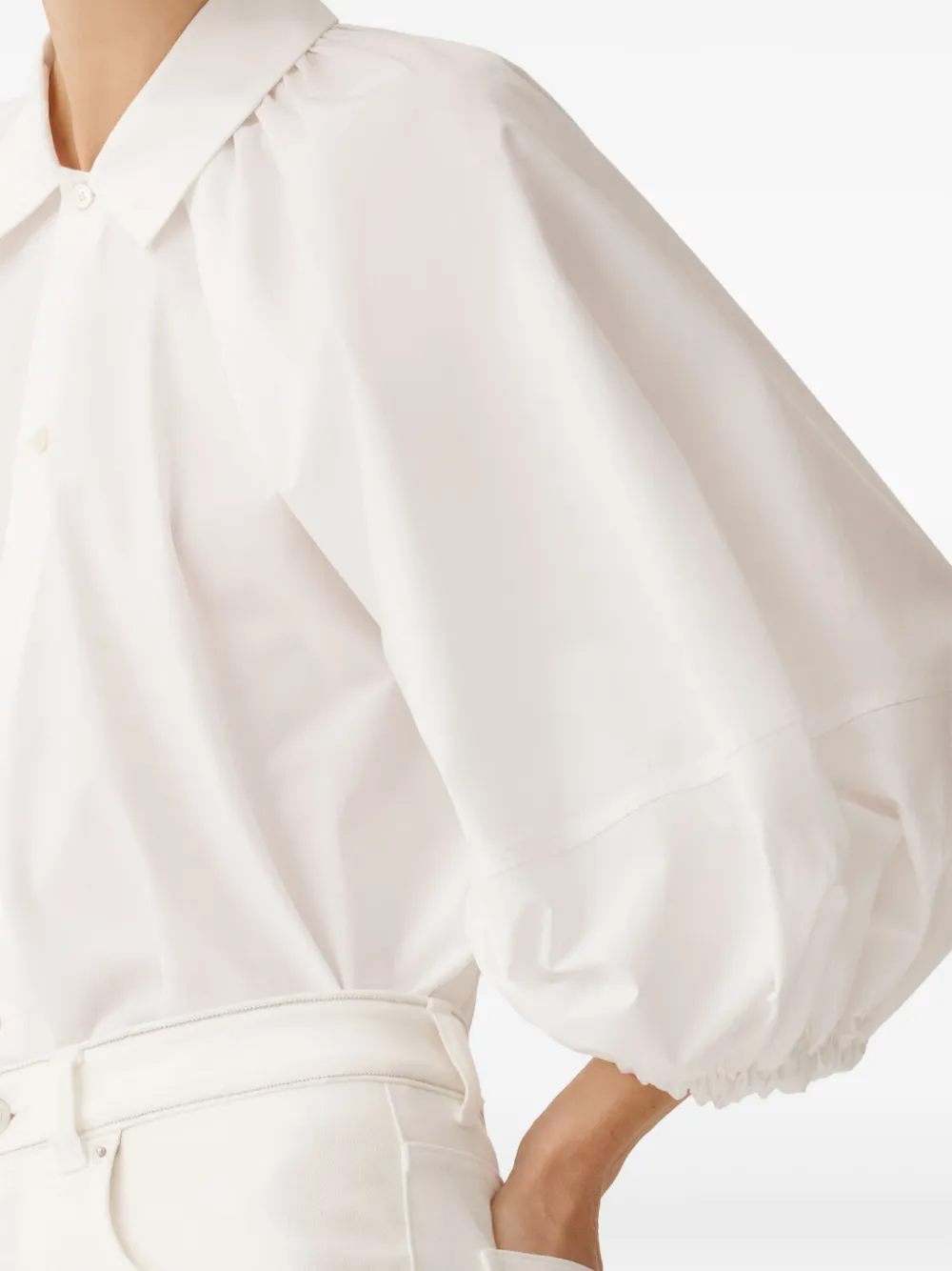 Fabiana Filippi Blouse met pofmouwen Wit