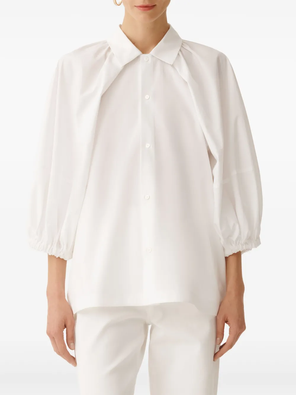 Fabiana Filippi Blouse met pofmouwen Wit