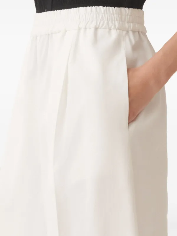 Fabiana Filippi クロップド ワイドパンツ | ホワイト | FARFETCH JP