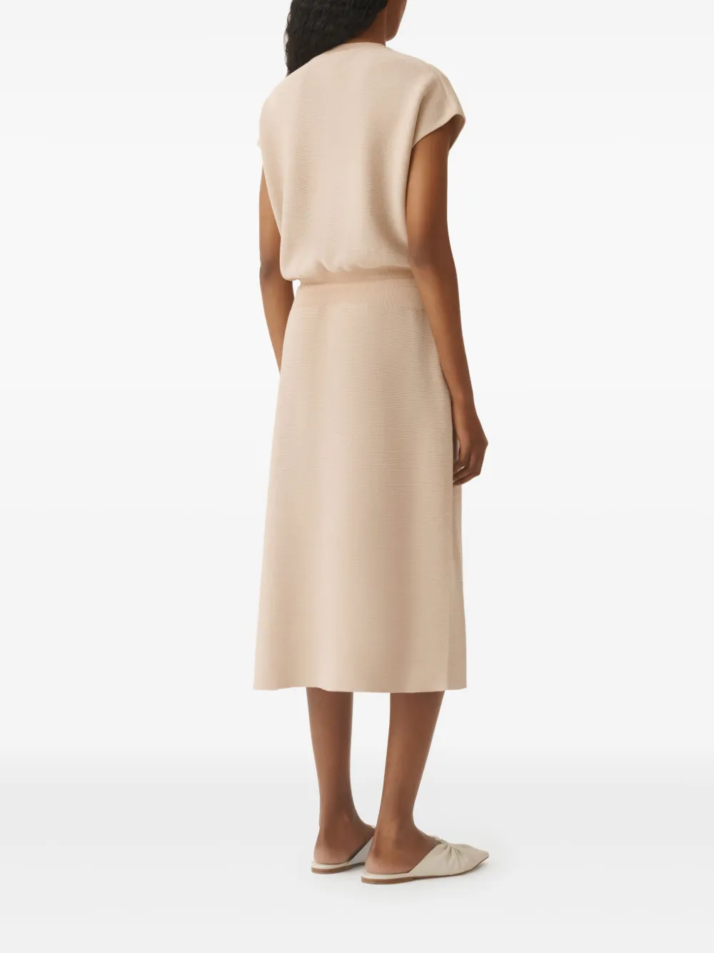 Fabiana Filippi Jurk met korte mouwen Beige