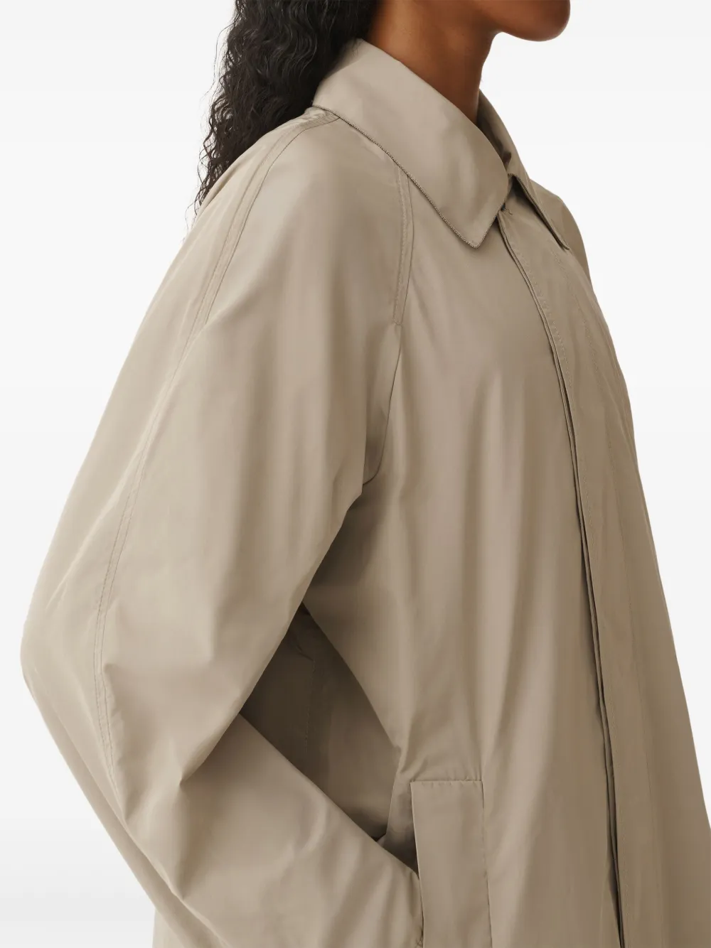 Fabiana Filippi Trenchcoat met puntkraag Beige