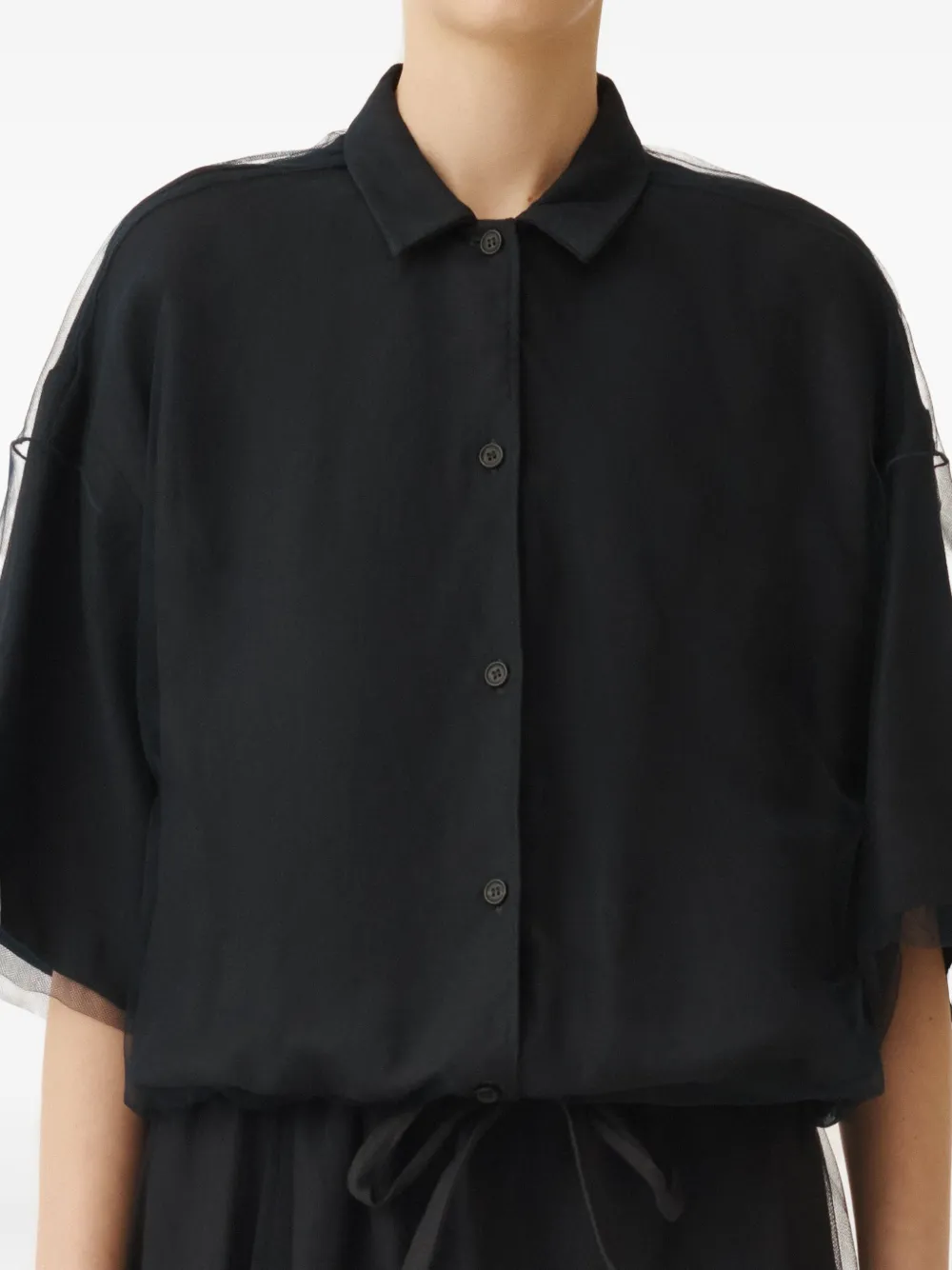 Shop Fabiana Filippi Button-down Shirt In Blue