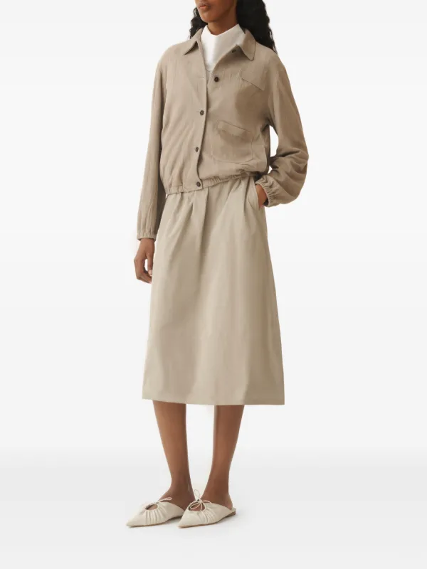 [FABIANA FILIPPI]デニムシャツジャケット Fabiana Filippi シャツジャケット | ブラウン | FARFETCH JP