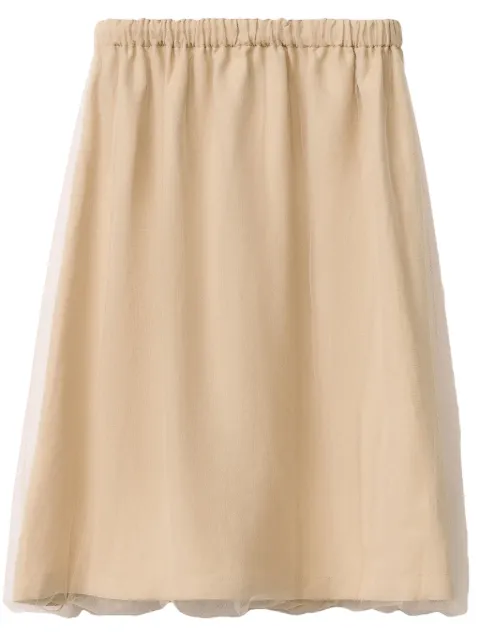 Fabiana Filippi tulle-overlay midi skirt