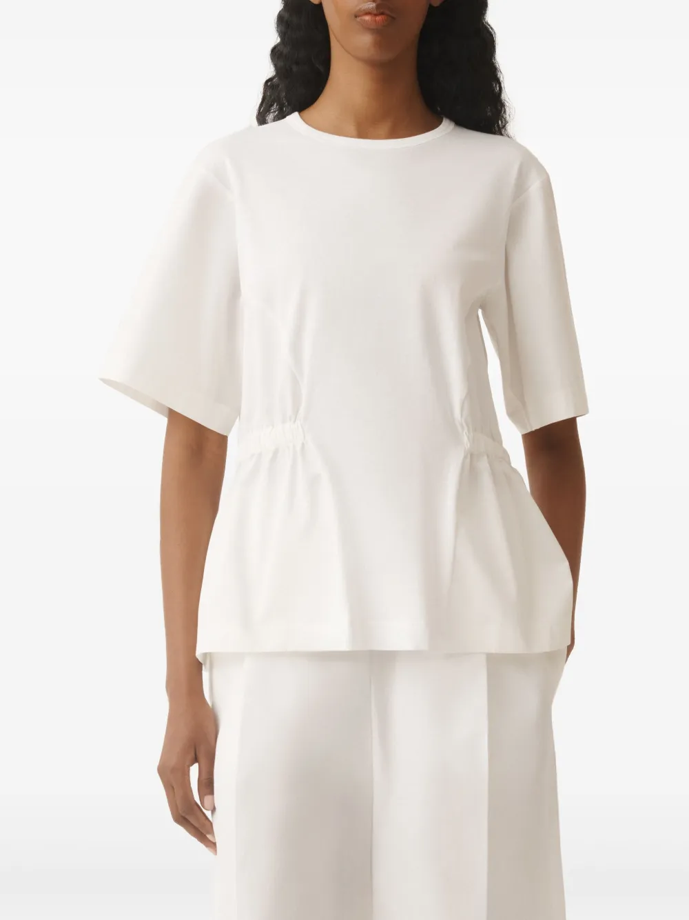 Fabiana Filippi T-shirt met elastische band Wit