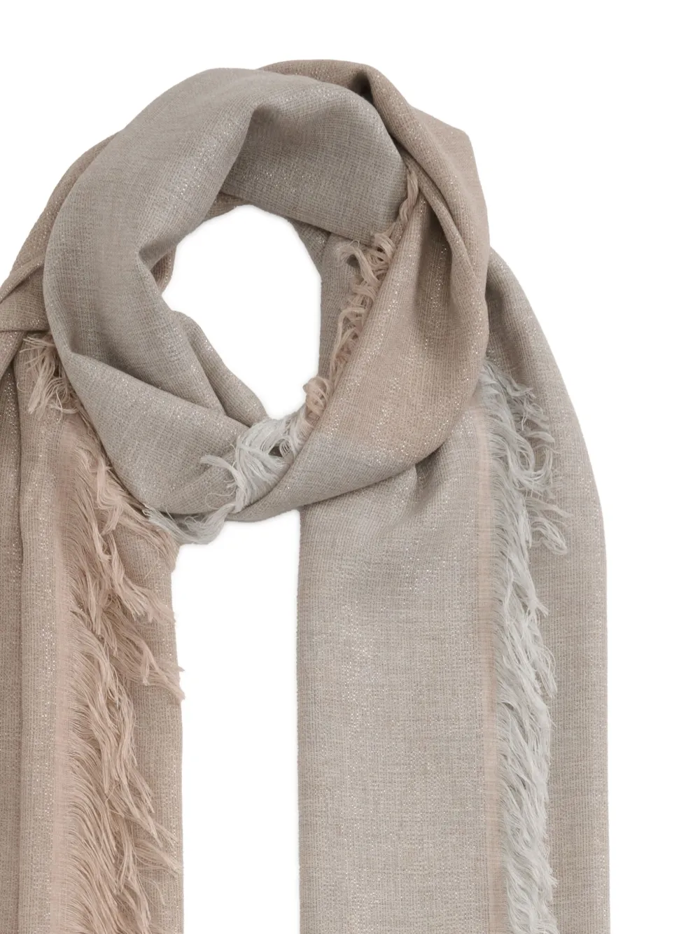 Fabiana Filippi Lurex sjaal Grijs