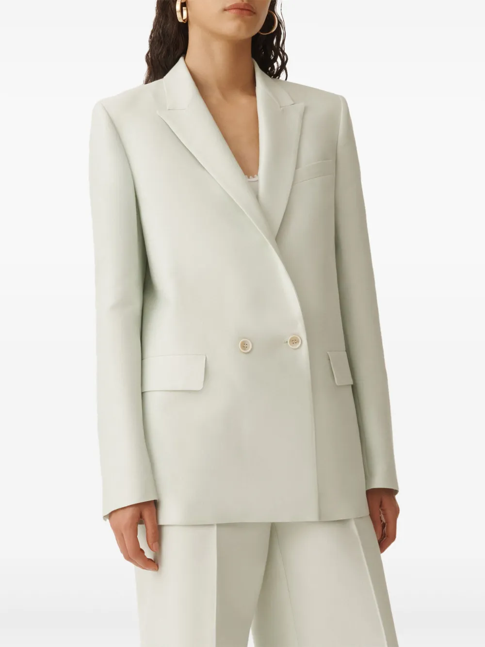 Fabiana Filippi Blazer met dubbele rij knopen Groen