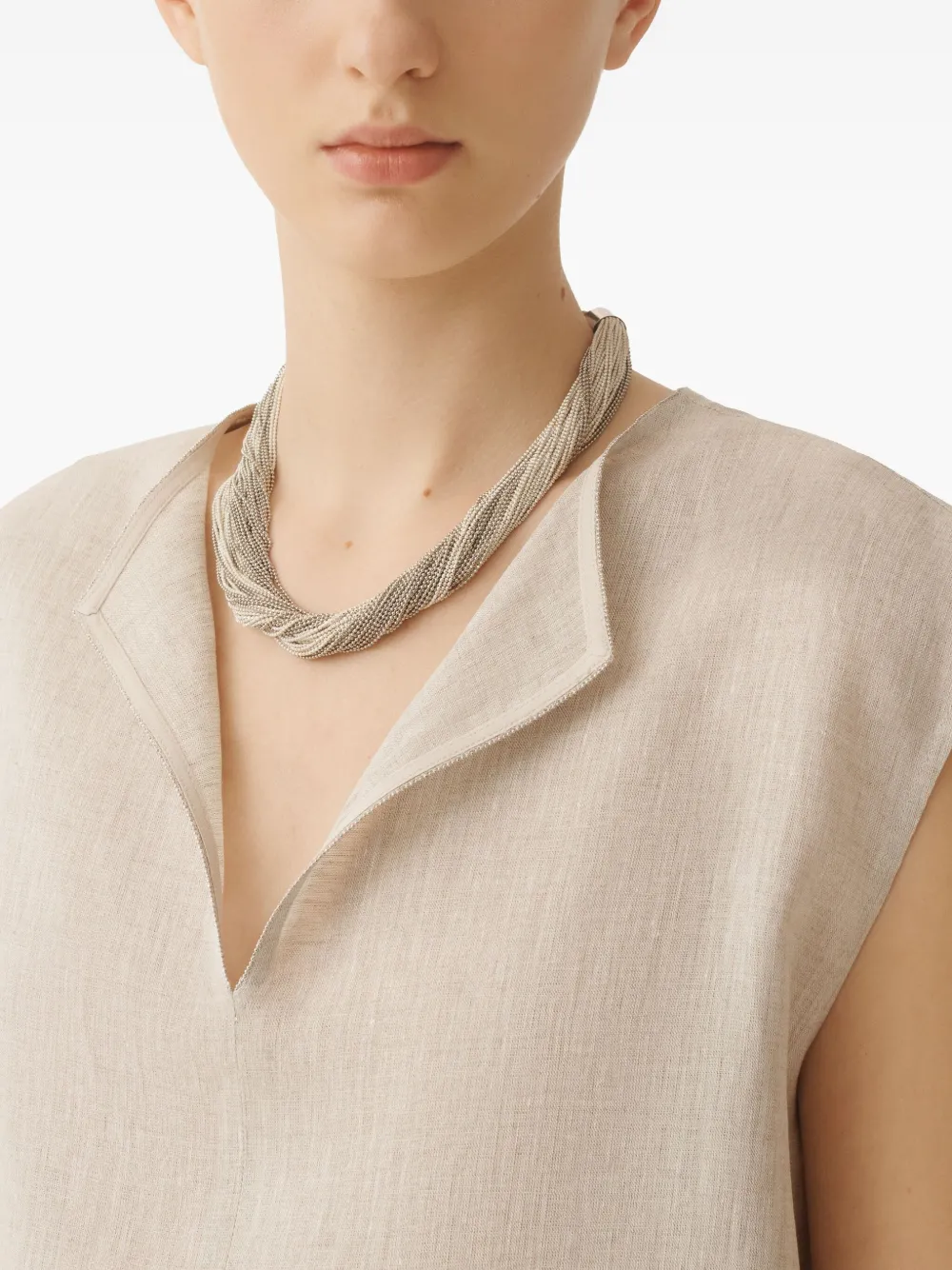 Fabiana Filippi twist-chain necklace - Zilver