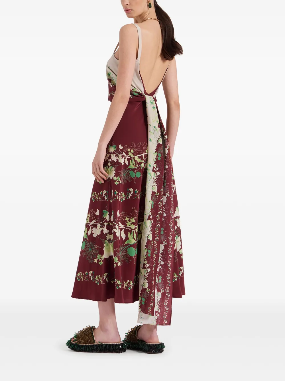 La DoubleJ Slip-around midi-jurk Rood