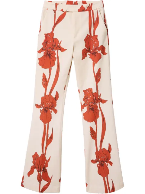 La DoubleJ pantalones de vestir con estampado floral