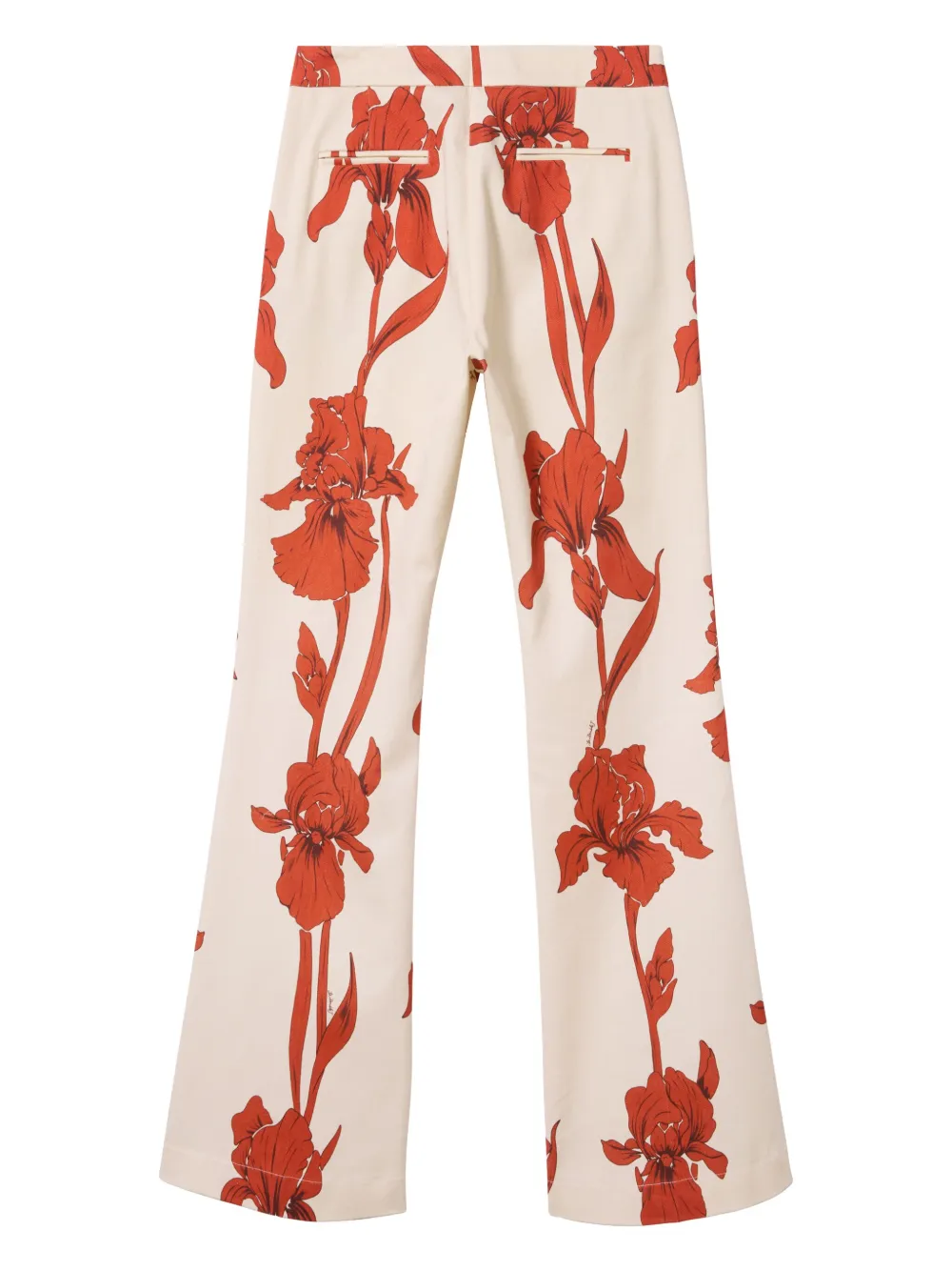 La DoubleJ Pantalon met bloemenprint Beige