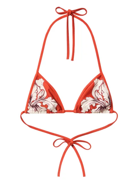 La DoubleJ top de bikini con estampado floral