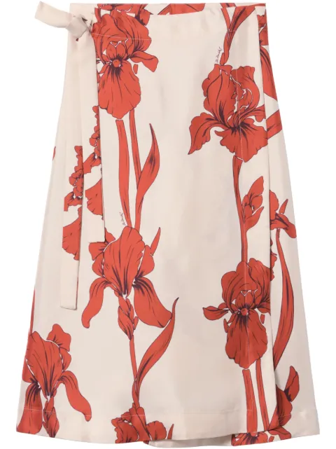La DoubleJ wrap-design skirt 
