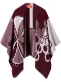 La DoubleJ logo-print cape - Red