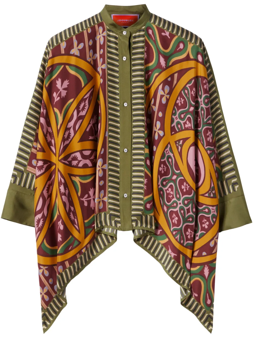 La DoubleJ Foulard blouse Groen