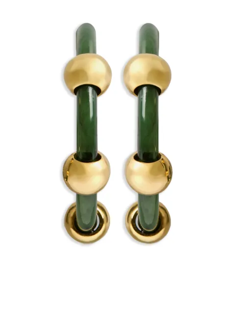 La DoubleJ studded hoop earrings