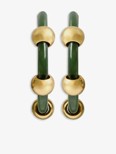 La DoubleJ studded hoop earrings