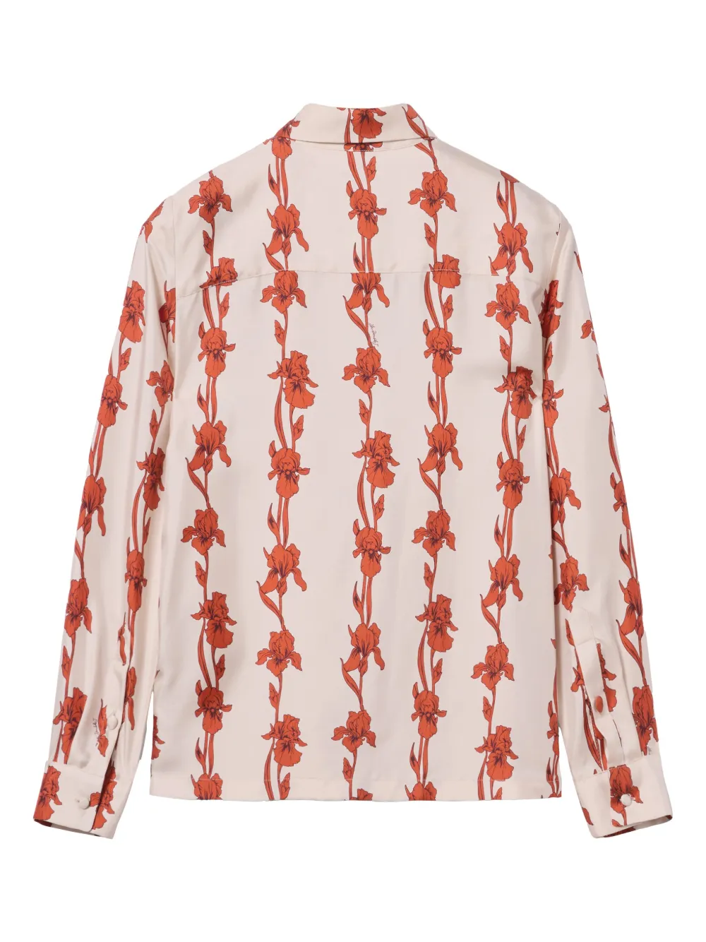 Shop La Doublej Iris-print Shirt In Orange