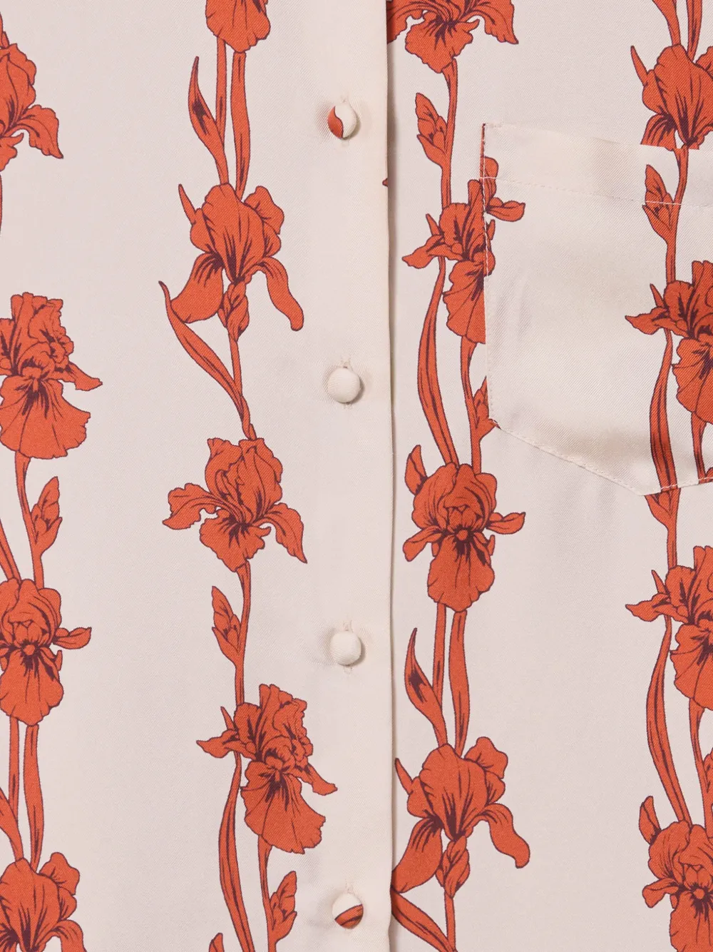 Shop La Doublej Iris-print Shirt In Orange