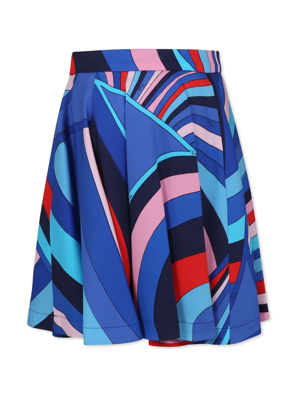 PUCCI Junior abstract-pattern print skirt - Blue