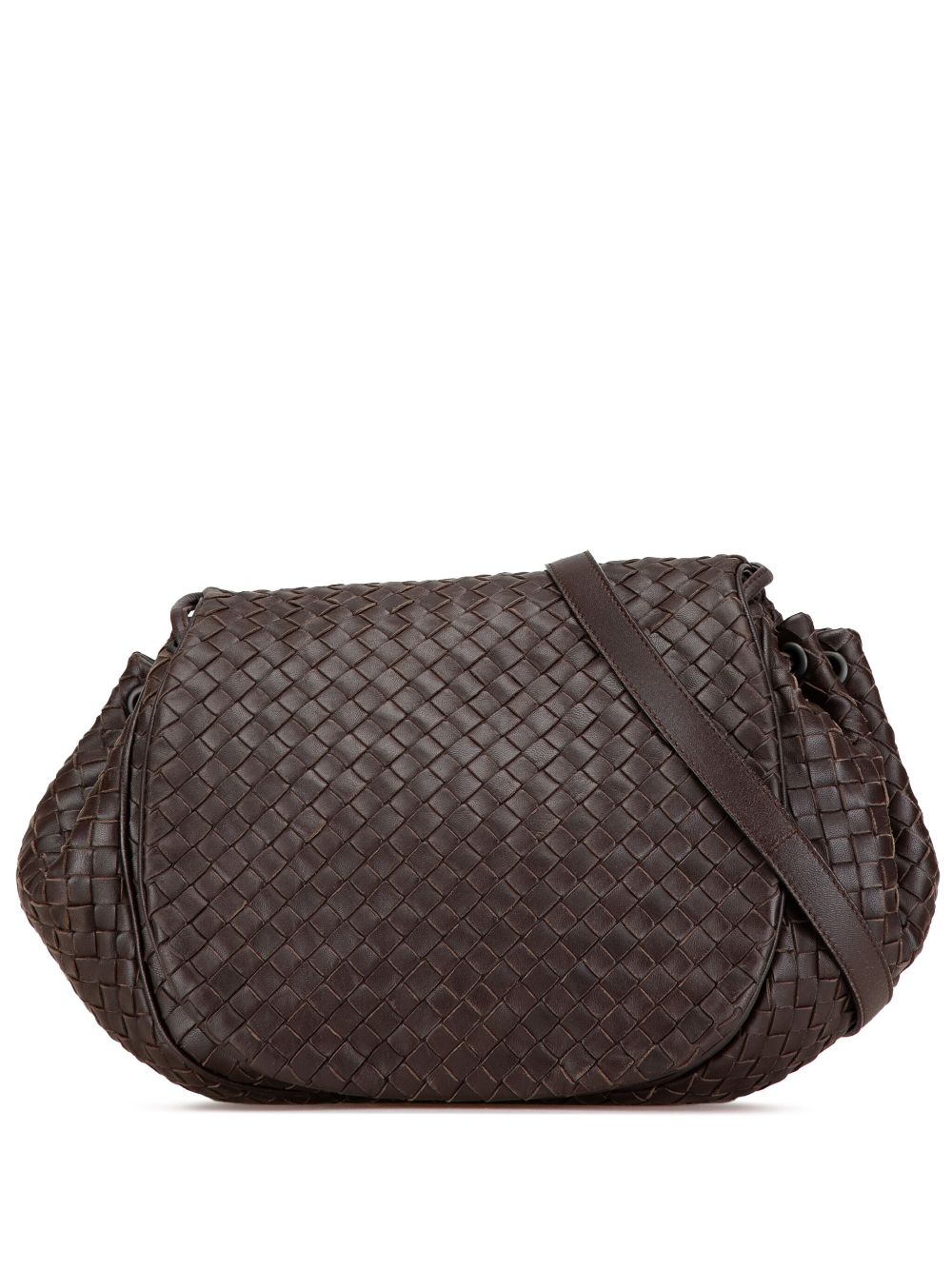 Bottega Veneta Pre-Owned 2011 Nappa Intrecciato Flap crossbody bag - Brown