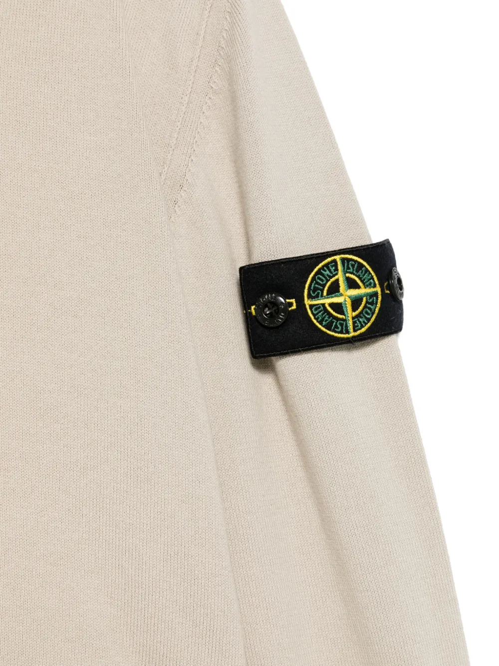 Stone Island Junior Trui met Compass-logopatch Beige
