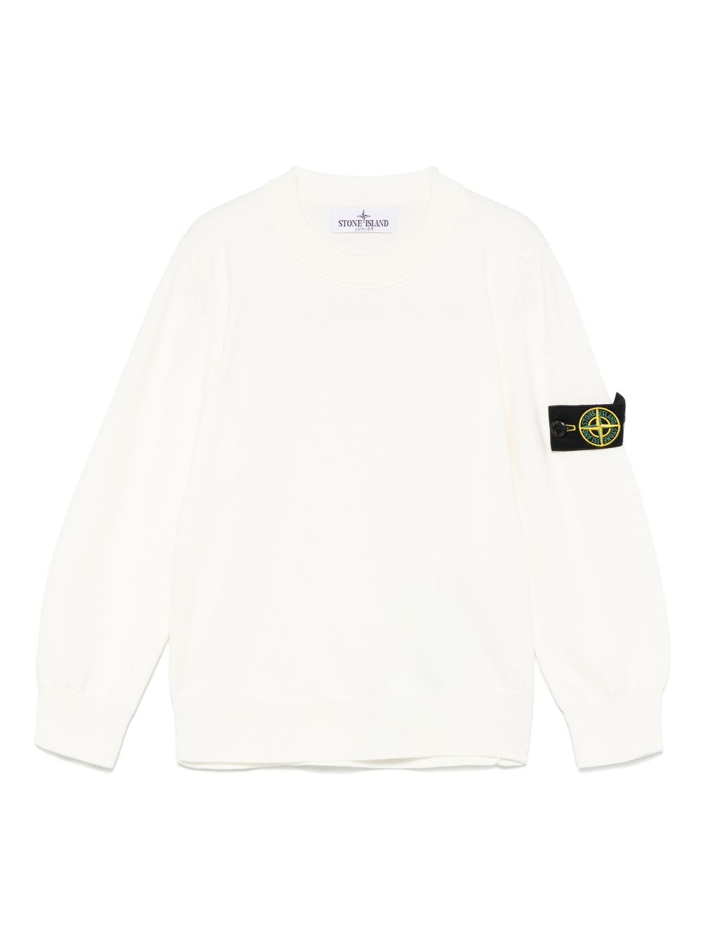 Stone Island Junior Compass-badge sweater - White