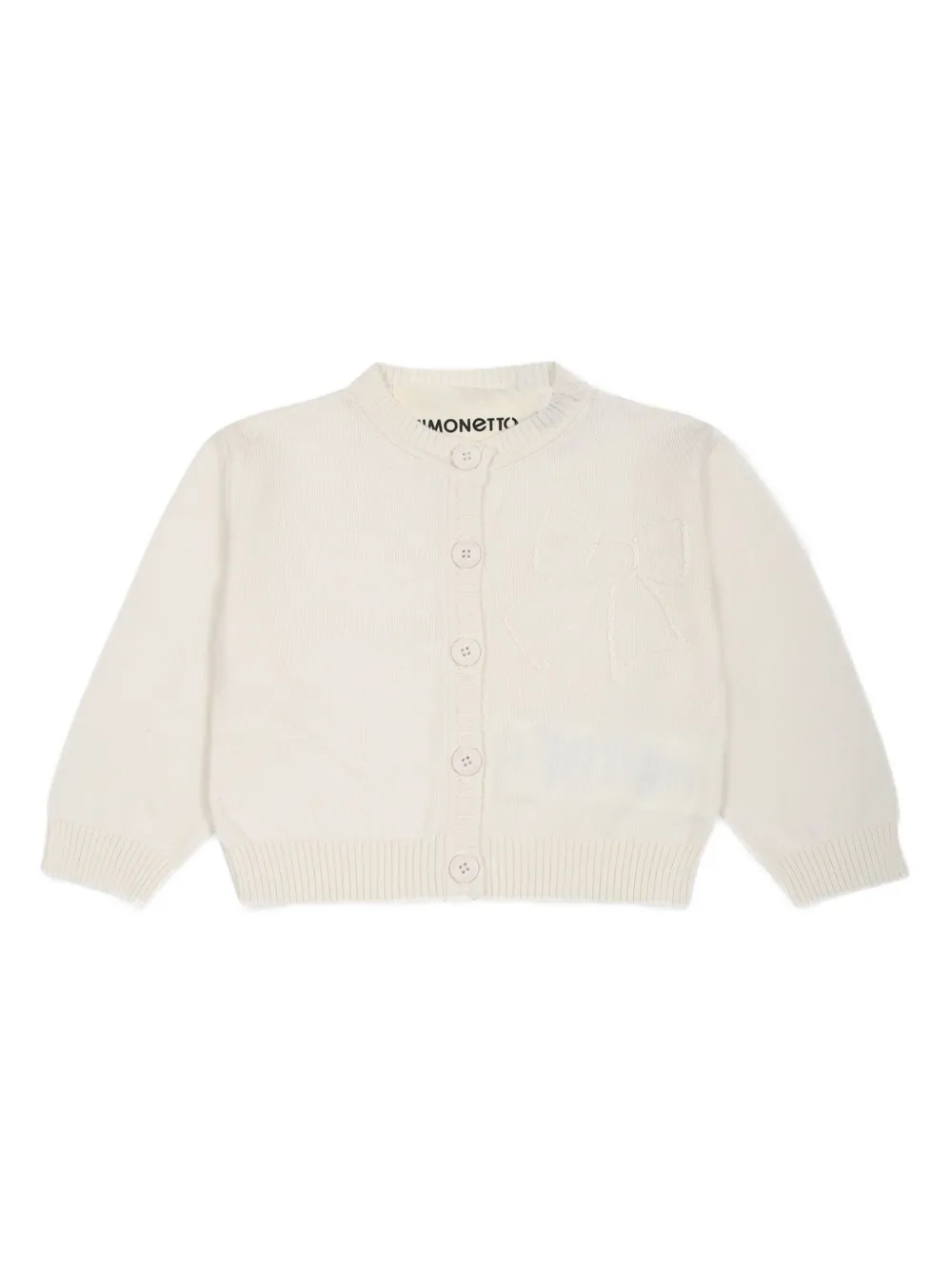 Simonetta Vest met geborduurde strik Wit