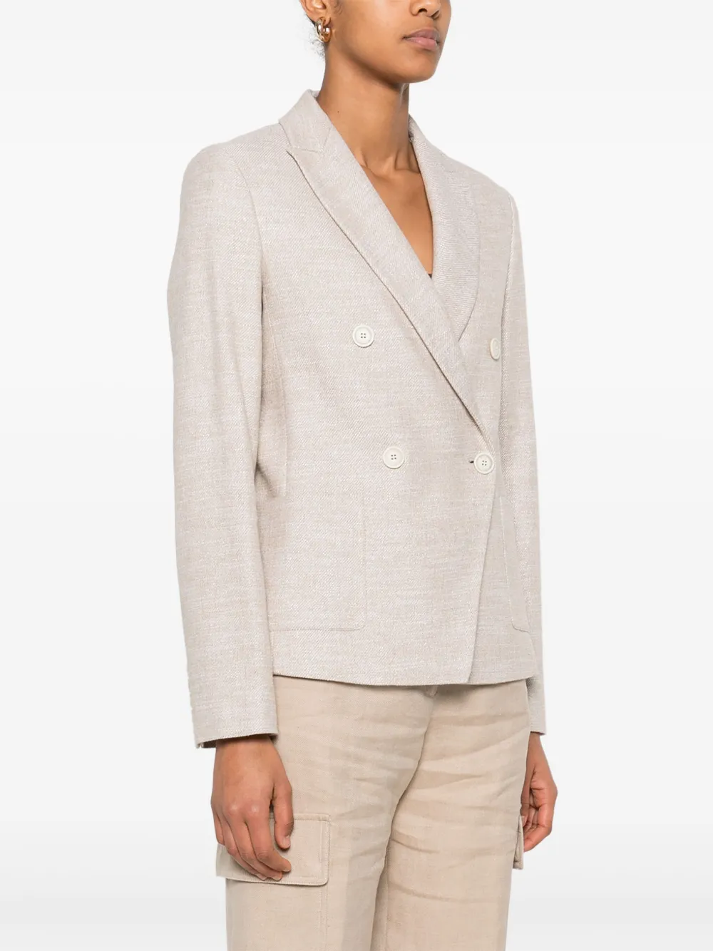 Eleventy Blazer met metallic-effect Beige