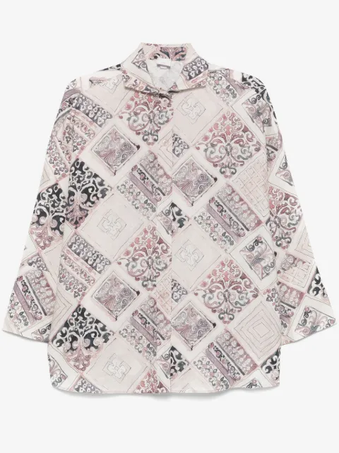 Eleventy geometric-print shirt