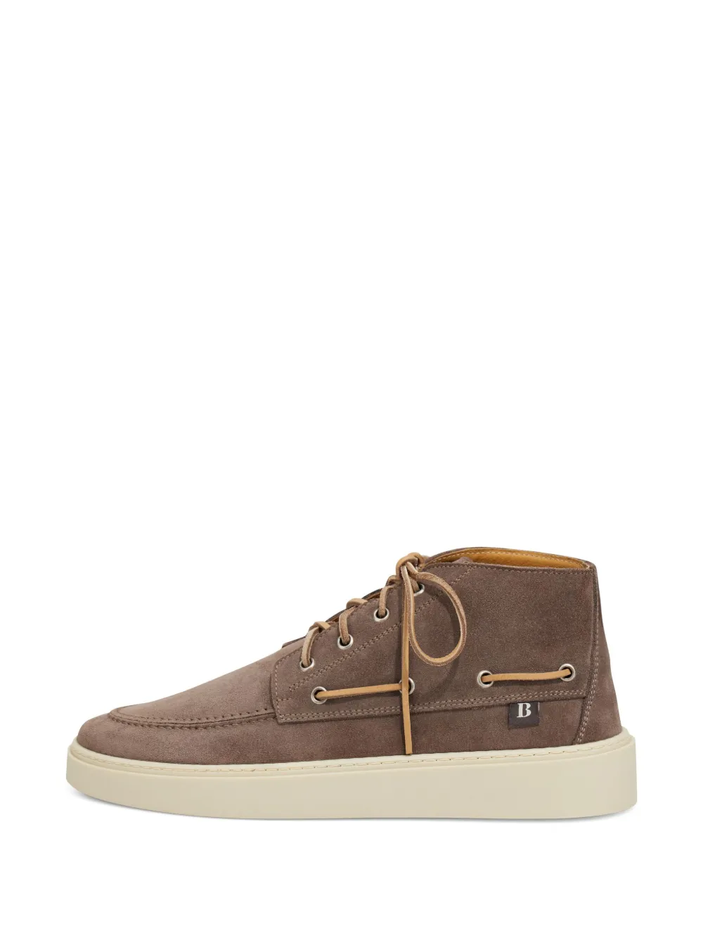 Boggi Milano suede high-top derby shoes Brown