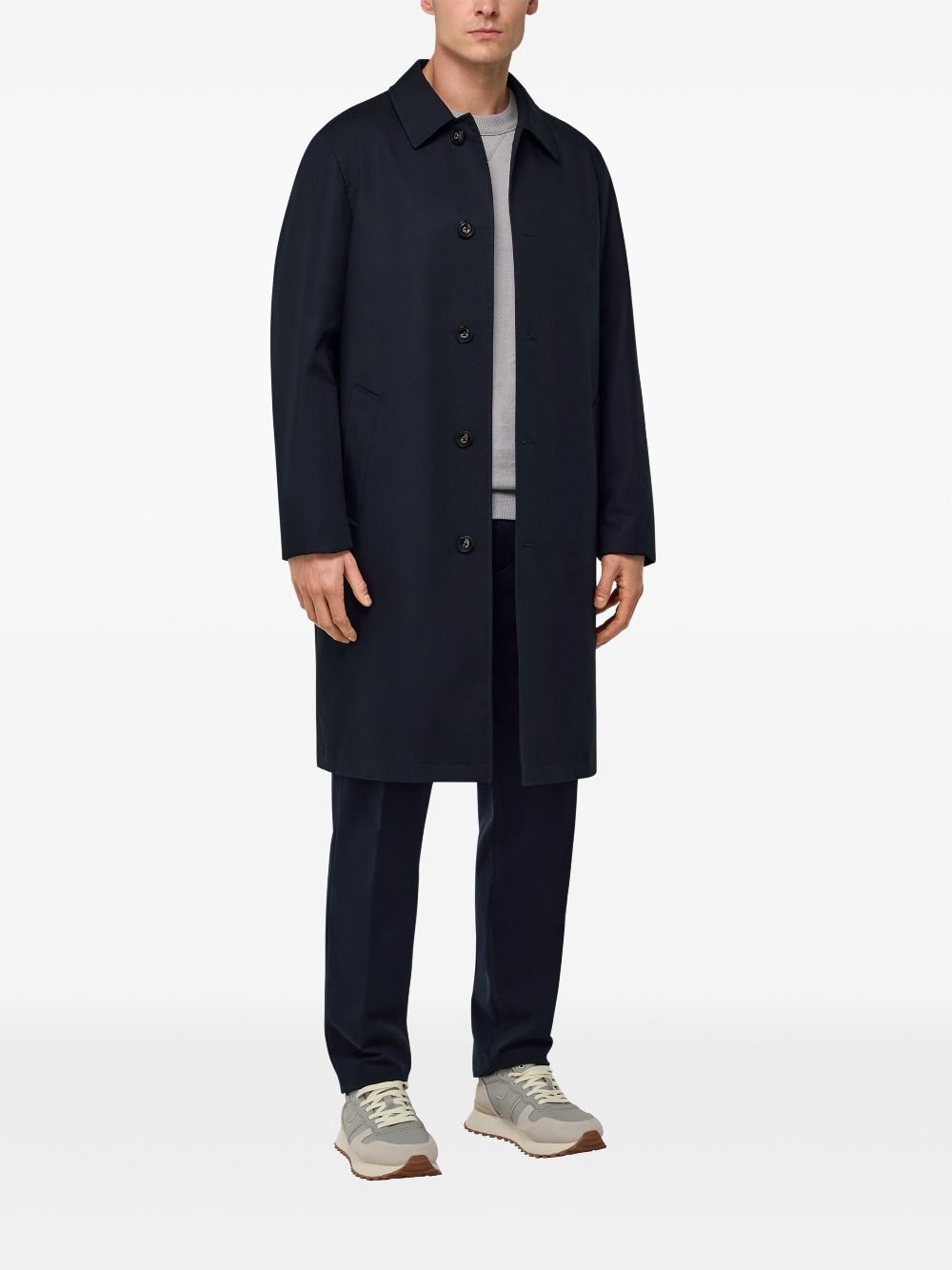 Boggi Milano cotton trenchcoat - Blue