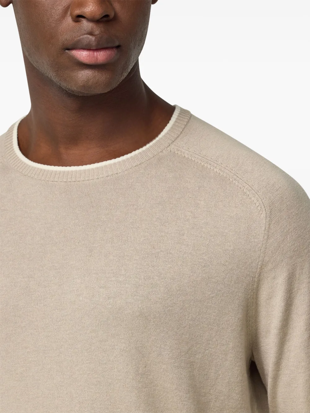 Boggi Milano Trui met ronde hals Beige