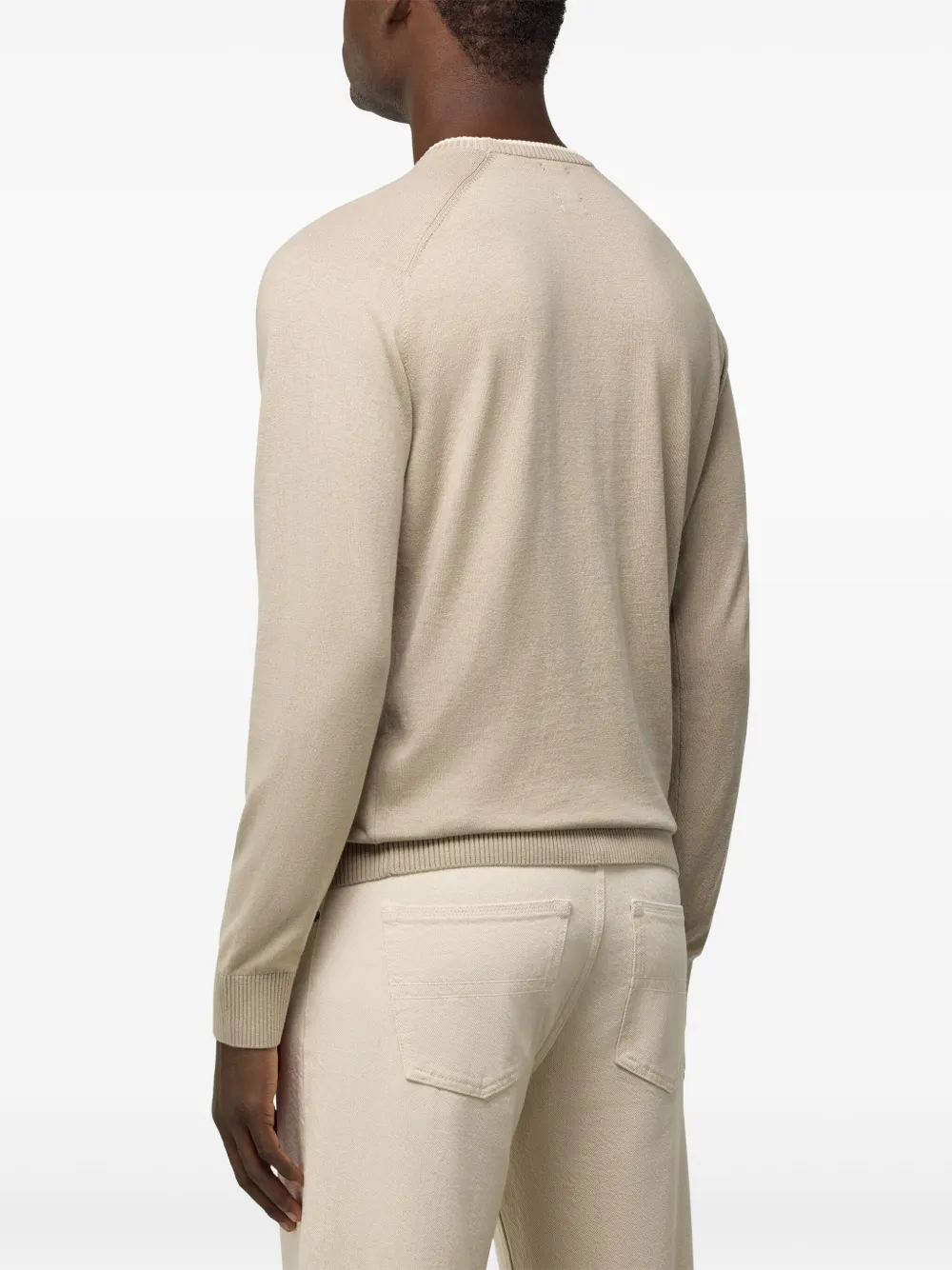 Boggi Milano Trui met ronde hals Beige