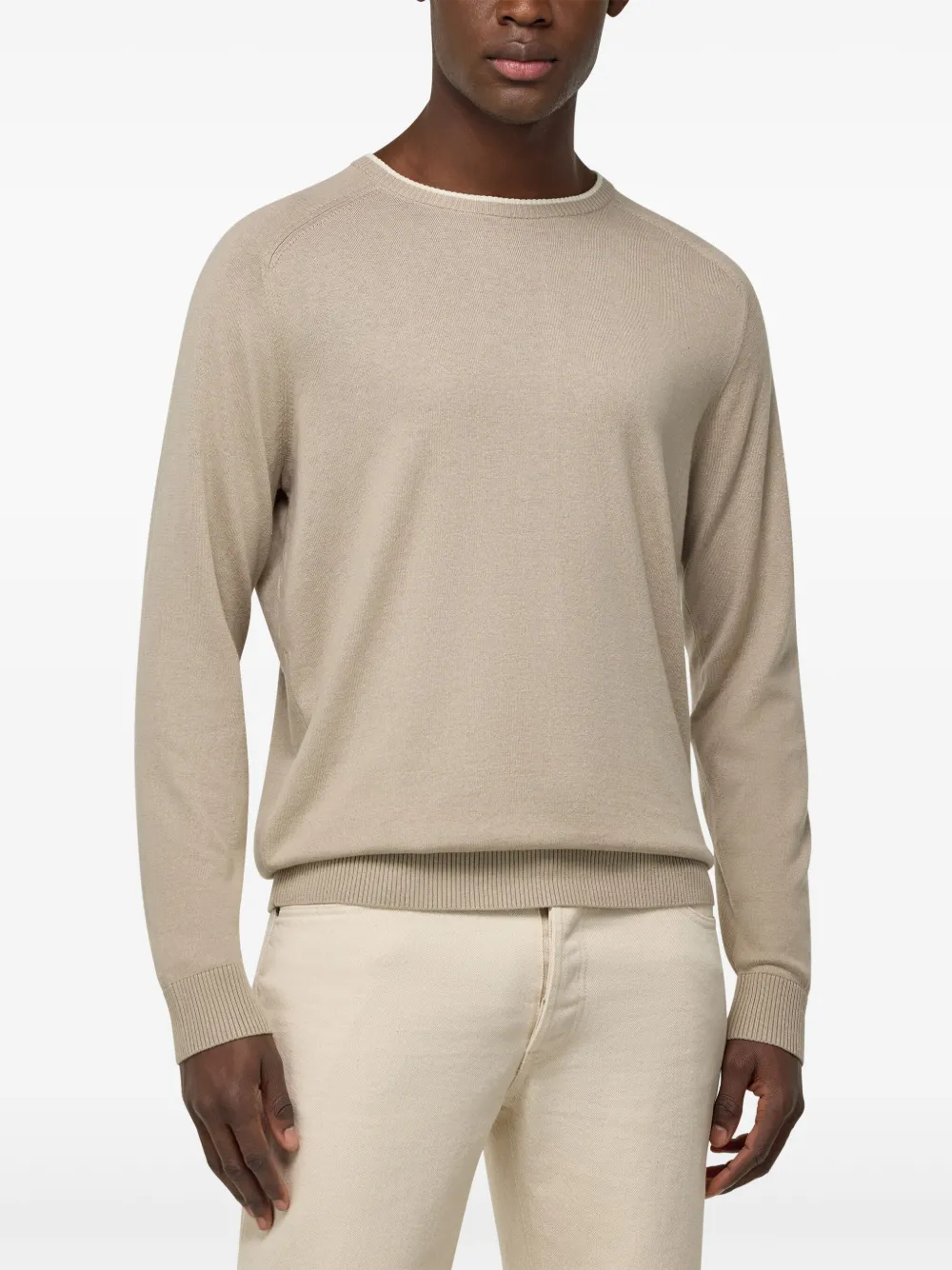 Boggi Milano Trui met ronde hals Beige