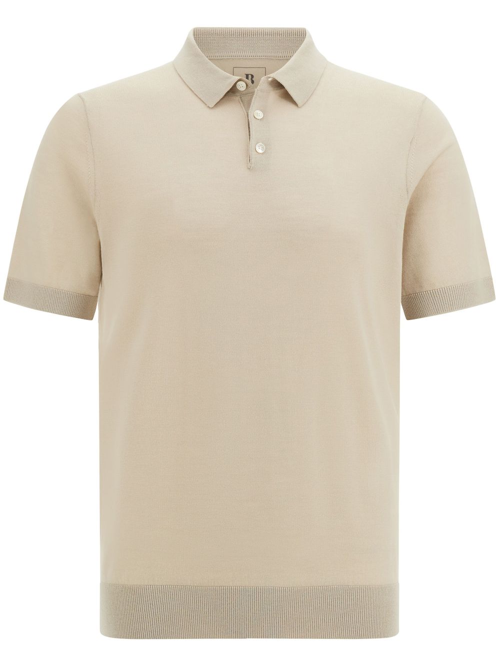 Boggi Milano merino-wool polo shirt - Neutrals