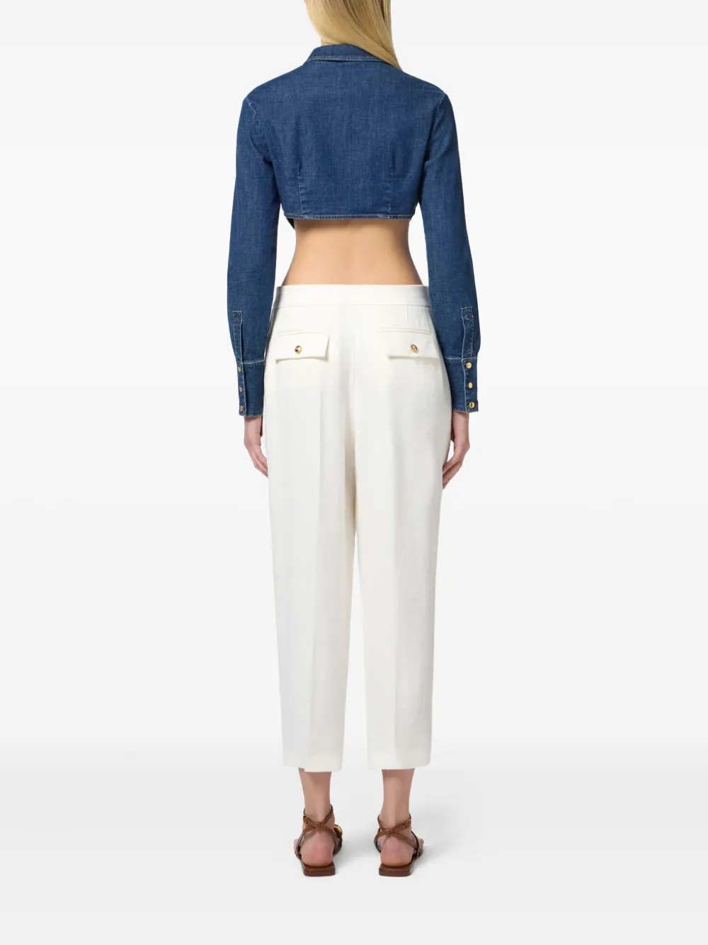 ELISABETTA FRANCHI STRAIGHT-LEG TROUSERS