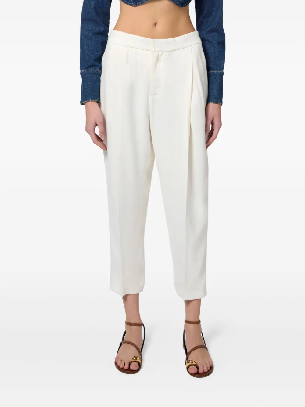 ELISABETTA FRANCHI STRAIGHT-LEG TROUSERS