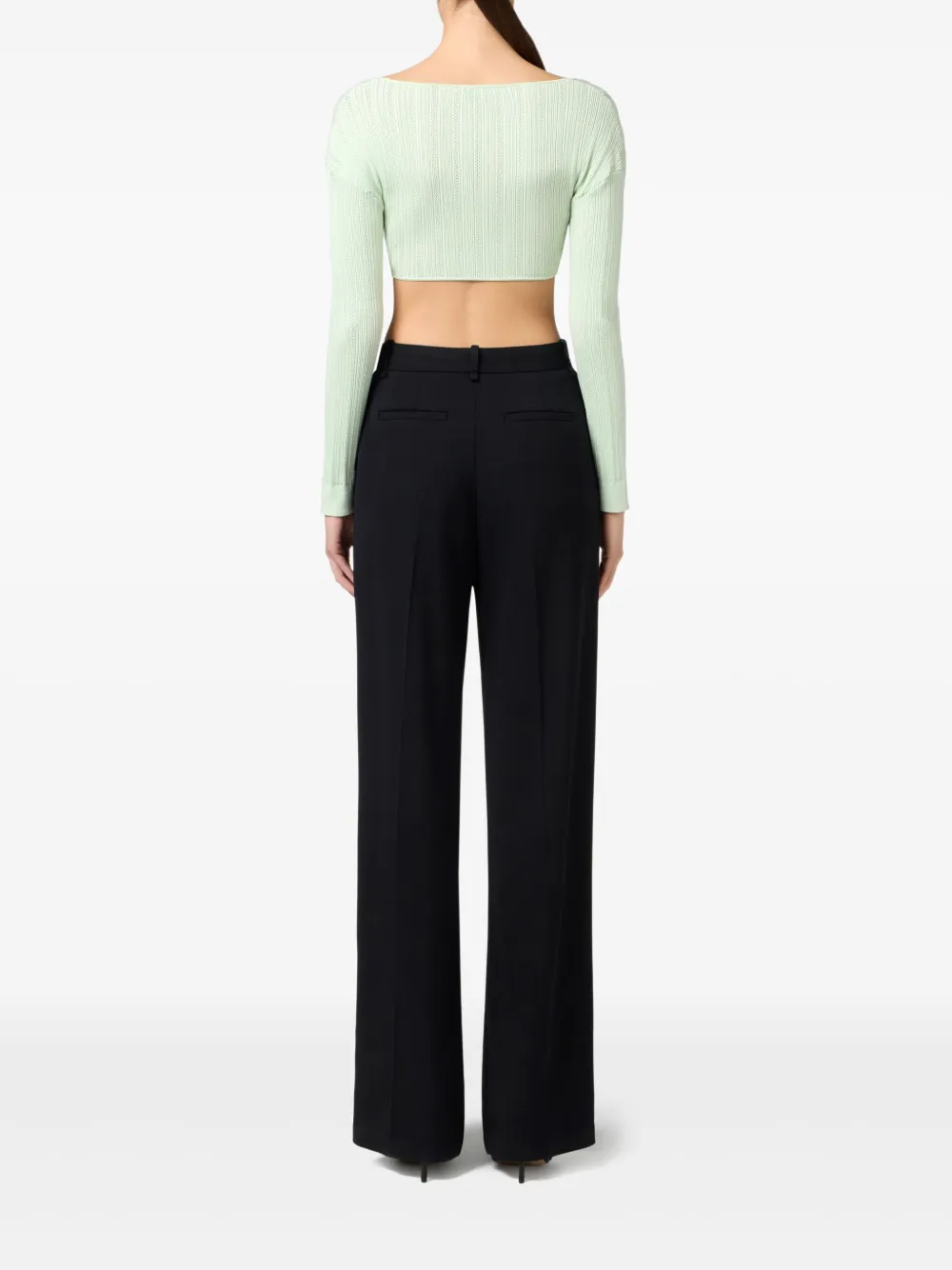 Elisabetta Franchi Pointelle top Groen