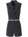 Elisabetta Franchi diamond pattern jumpsuit - Black