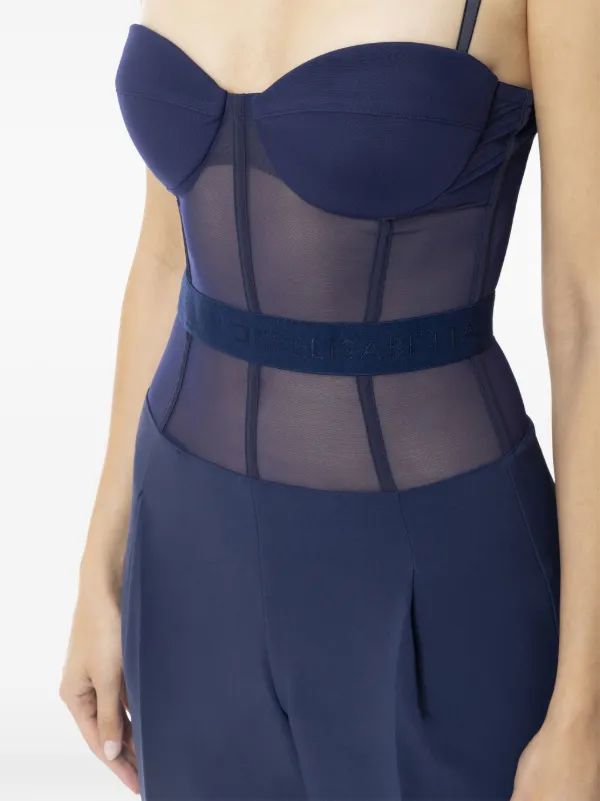 Elisabetta Franchi チュール ジャンプスーツ | ブルー