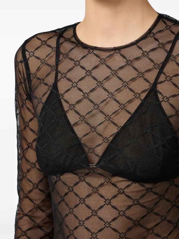 【★完売必至★】ELISABETTA FRANCHI ☆ チュールボディスーツ Elisabetta Franchi チュール ボディスーツ | ブラック