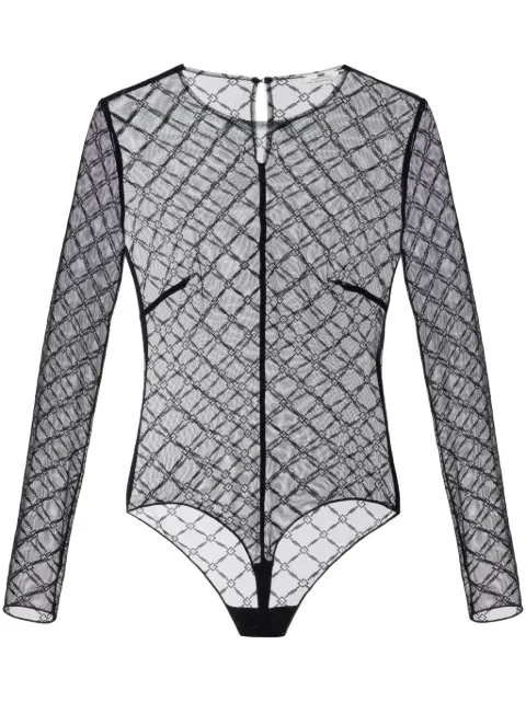 Elisabetta Franchi jacquard tulle bodysuit 