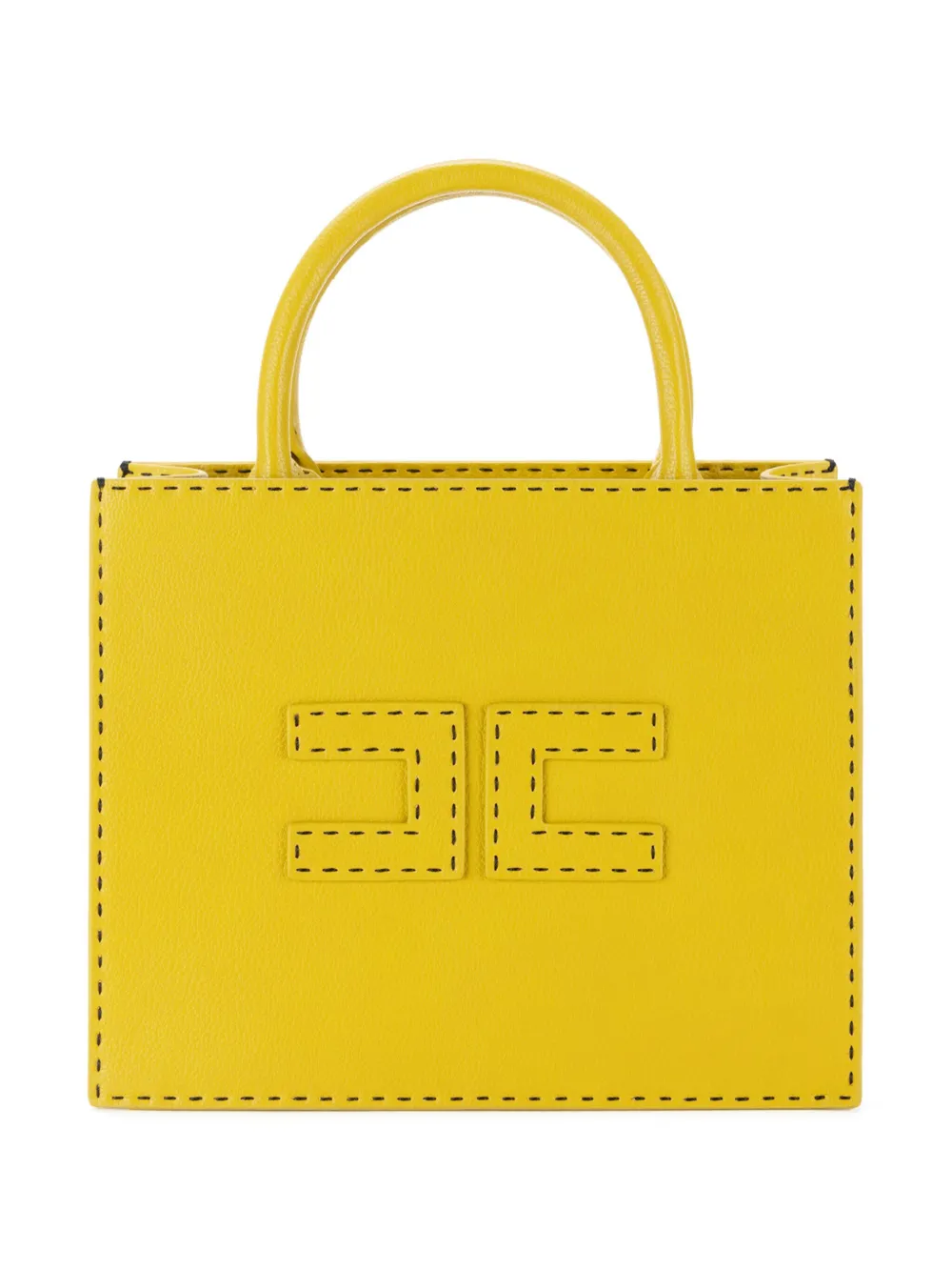 ELISABETTA FRANCHI SMALL CONTRASTING TOPSTITCHING TOTE BAG