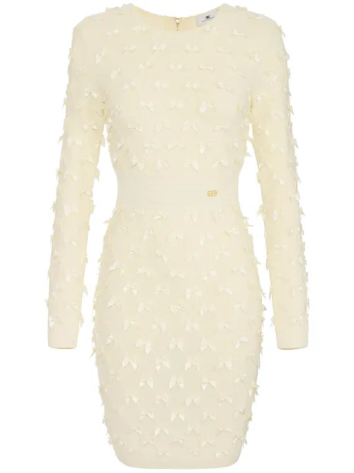 Robe mi-longue à détail de nœud - Elisabetta Franchi - Modalova